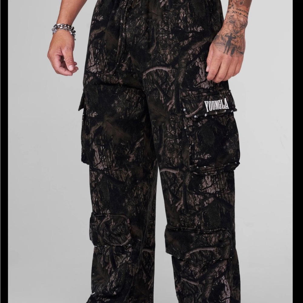 YoungLA Cargo Dark Tree Sweats- SIZE SMALL (sold out)